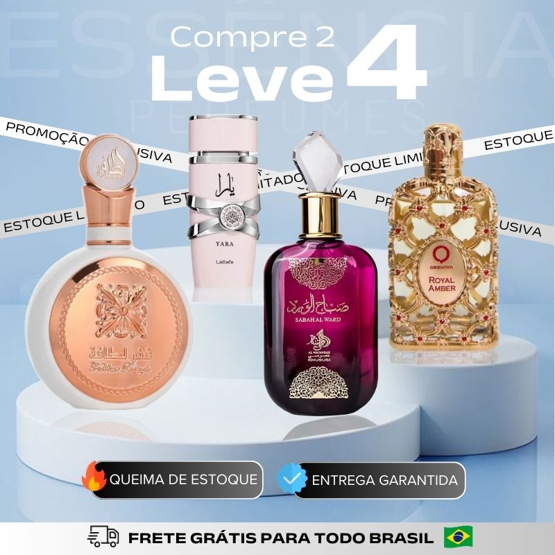 3x Asad Lattafa (Brinde Creme Asad) + 1x One Million + Kit 4 Perfumes árabes femininos