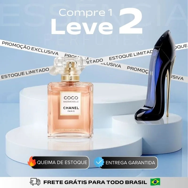Kit 2 Perfumes Femininos Importados (100ml cada)  - Coco Chanel + Good Girl